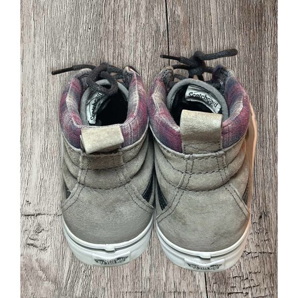 Vans Men’s Off the‎ wall scotchguard 721358 gray suede plaid Sk8 hi-tops - Picture 5 of 6